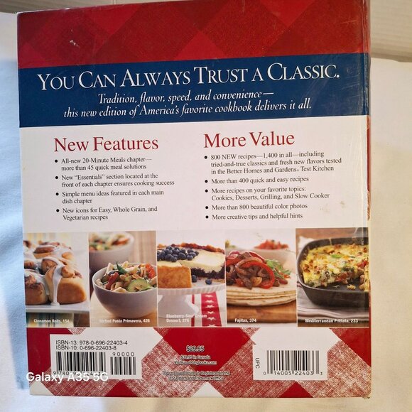 Better Homes & Gardens New Cook Book 14th Edition Hardcover Red Plaid - Picture 7 of 7